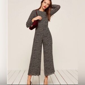 Reformation Black and White Jumpsuit